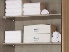 Etagère BETA 45 cm lin naturel (lot de 2)