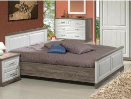 Lit IVANA 140x200 cm truffe/porcelaine