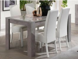 Table repas rectangulaire GRENADE 190 cm marbre laqué