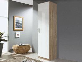 Armoire CELTI 1 porte sonoma/blanc