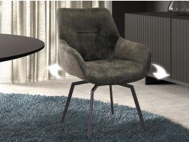 Chaise pivotante MODIL velours vert