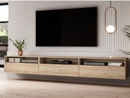 Meuble tv-hifi BABEL II 3 portes 3 niches sanremo