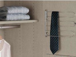 Porte-cravates BETA gris métal