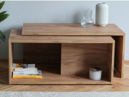 Table basse KINGSTON DELUXE chêne doré