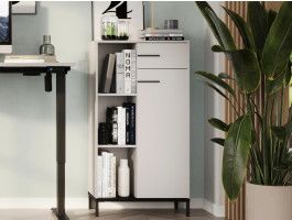 Armoire POLYGON 1 porte 1 tiroir cachemire