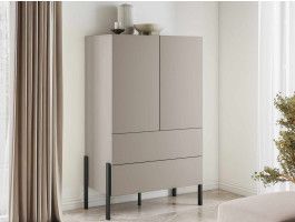 Armoire JUKAMI 2 portes 2 tiroirs cachemire