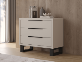 Commode HAMETTE 3 tiroirs cachemire