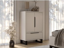 Commode HAMETTE 2 portes 1 tiroir cachemire