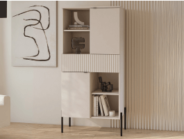 Armoire ORES 2 portes 1 tiroir cachemire