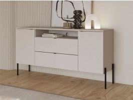 Buffet/bahut ORES 2 portes 2 tiroirs cachemire