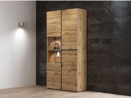 Vitrine CROSSAIR 3 portes chêne wotan
