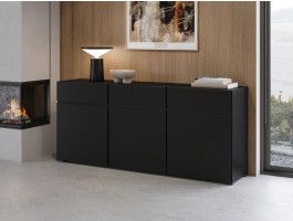 Buffet/bahut CROSSAIR 3 portes 3 tiroirs noir