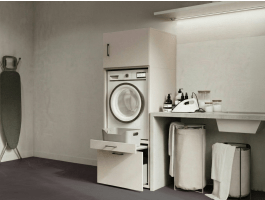 Meuble WASHING 1 machine cachemire avec 1 surmeuble