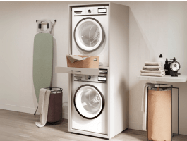 Meuble WASHING 2 machines superposées MEDIUM cachemire