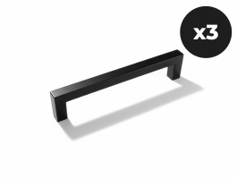 Lot de 3 poignées WASHING noir