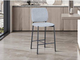Tabouret de bar ORELIA gris clair
