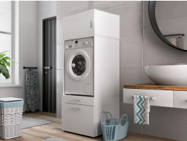 Meuble WASHING 1 machine LARGE blanc