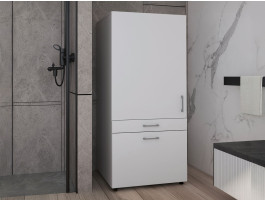 Armoire buanderie WASHING 1 porte 2 tiroirs blanc