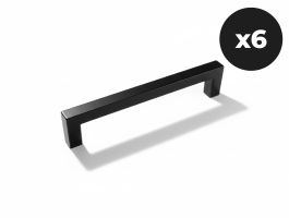 Lot de 6 poignées WASHING noir