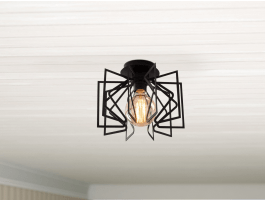 Plafonnier EMRUTTY 1 lampe noir