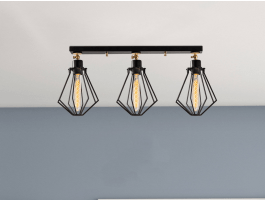Plafonnier OYANI 3 lampes noir