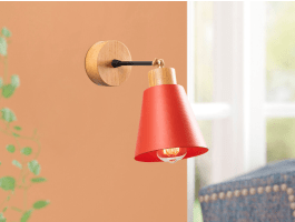 Applique murale MANORIA 1 lampe rouge