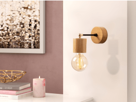 Applique murale ANTHONY 1 lampe brun clair