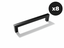 Lot de 8 poignées WASHING noir