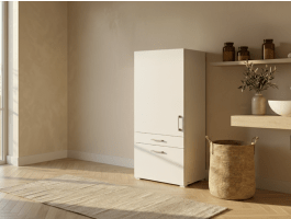 Armoire buanderie WASHING 1 porte 2 tiroirs blanc
