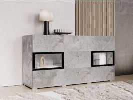Commode BABEL 2 portes et 3 tiroirs béton