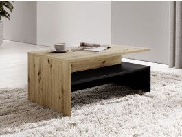 Table basse BABEL chêne artisan/noir