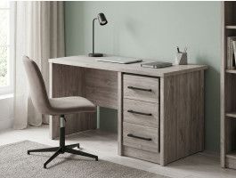 Bureau ELZA 3 tiroirs chêne gris