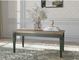Table basse EVOCO 110 cm chêne ribbec/vert