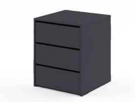 Bloc-tiroir ARTEMIS 3 tiroirs noir