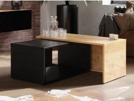 Table basse KINGSTON DELUXE chêne doré/chêne noir