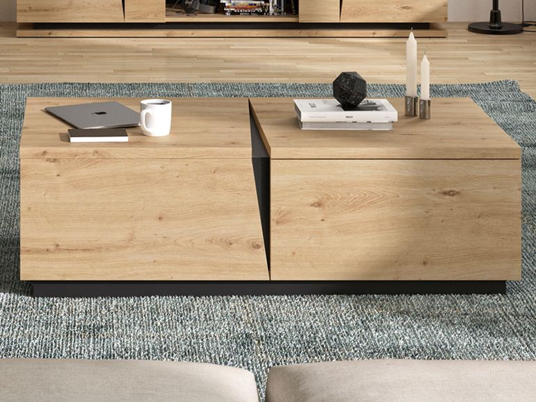 Plateau de table en bois effet chêne artisan - 3 dimensions - CHOICE