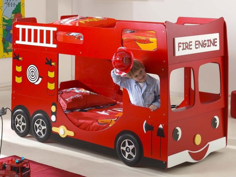 Lit pompier enfant version camion - SO NUIT