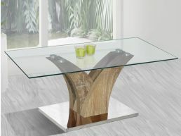 Table basse rectangulaire YAKARI 110 cm chêne vieilli