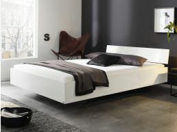 Lit IXANA 120x200 cm blanc alpin avec tête de lit