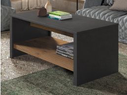 Table basse rectangulaire MONTY 120 cm chêne lefkas/gris