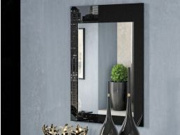 Miroir ELEGANCIA 65 cm noir brillant
