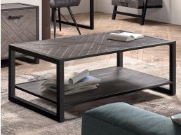 Table basse rectangulaire IMPERIO 120 cm gris cendré