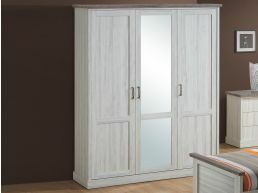 Armoire ELANO 3 portes chêne clair/sonoma avec miroir