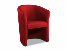 Fauteuil cabriolet moderne TANNA eco-cuir rouge