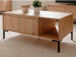 Table basse rectangulaire BONIFACIO 100 cm chêne artisan