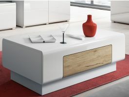 Table basse rectangulaire TORERO 110 cm sanremo/blanc laqué