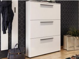 Meuble à chaussures UTANA 3 portes 100 cm blanc