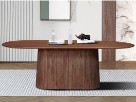 Table repas MIGADON 230 cm brun clair