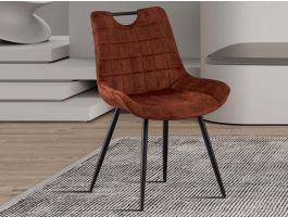 Chaise NINNO velours rouille