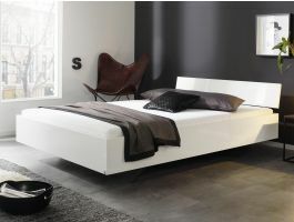 Lit IXANA 120x200 cm blanc alpin avec tête de lit